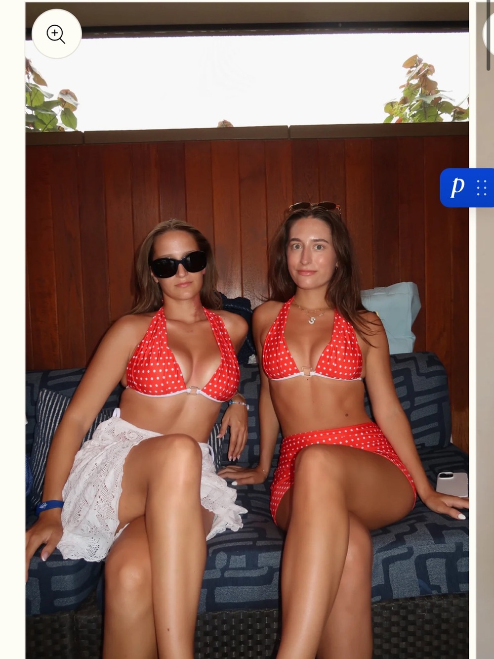 Strawberry Milk Mob Red Polka Dot Halter Bikini Set
